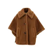 [MAX MARA] MAX MARA Alpaca and cashmere fur cape Woman M-L M-L Brown