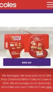 Coles Xmas Mini Shop Edition
