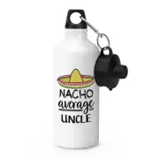 Nacho Average Uncle Sports Water Bottle Worlds Best Favourite Funny Awesome