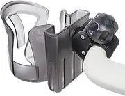 Stroller Cup Holder Attachment, Scooter Cup with Phone Stand, 360° Rotatable 2-in-1 Organizer, Non-Slip Design, for Wheelchair, Walker, Biking, Rollator, Mobility Gear