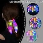Glow In The Dark LED Luminous Hair Bands Light Up Headwear Rubber Band Girls