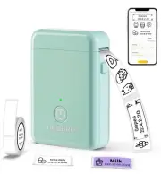 Label Maker Machine with Tape Portable Bluetooth Label Printer Wireless Built
