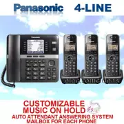PANASONIC KX-TGW420B DECT6.0 4-LINE PHONE SYSTEM 3 CORDLESS-DIGITAL RECEPTIONIST