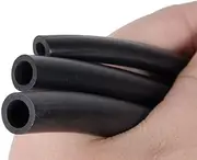 DRBASJHFO 1pcs Black Fluororubber Hollow Tubing, 2 3 4 5 6 7 8 10 12 14 16 19 20 25mm Inside Dia Fluorine Rubber Fuel Tube, Oil Line Hose Pipe(16x20mm)