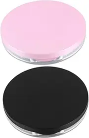 OHPHCALL 2 Sets Powder Puff Storage Box Makeup Sponge Case Female Powder Holder Makeup Blender Cases Mini Containers Puff Holder Round Makeup Sponge Cosmetic Egg Storage Case Cotton