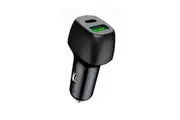 Philex 36W Dual USB-C & USB Ports Car Charger Socket for Phones Tablets Black