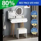 ALFORDSON Dressing Table Stool Set Makeup Mirror Desk LED Lights White