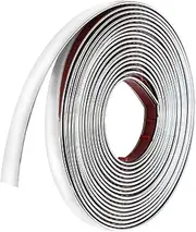 16.4Ft Peel and Stick Wall Trim, Self Adhesive Flexible Moulding Trim Tile Edging Trim Metalized PVC Mirror Frame for Mirror Car Tile Edge Door Ceiling Floor Panel Cabinet Corner Decor Silver