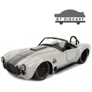 JADA BIGTIME MUSCLE 1965 SHELBY COBRA 427 S/C 1/24 DIECAST MODEL CAR GREY 99083