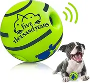Wobble Giggle Dog Ball, Interactive Toys Squeaky Durable Wag Chewing for Training Teeth Cleaning Herding Indoor Outdoor Safe Gifts Puppy Small Medium Dogs Green Small-3.46in