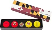 Volvik State Maryland Pack - 4 Vivid Balls Pack (2 Yellow & 2 Red) with a Clip Ball Marker.