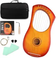 Lyre Harp Ancient Greece Greek Style 7 Metal Strings 7 String, Sunburst