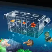 Aquarium Breeding Incubator Isolation Box Double Layer 4 Rooms Transparent H62B