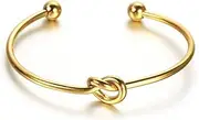 [Jewanfix] Bridesmaid Proposal Gifts, Stainless Steel Tie The Love Knot Bridesmaid Bracelet with Gift Box