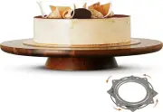 13 Acacia Wood Cake Stand Rotating Rustic Cake Stand Turntable Wooden Revolvin