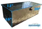 NEW Aluminum Black Tool Box Truck Trunk Pickup Bed Trailer Storage Tractor 10"H