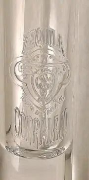 Shot Glass Shooter Corralejo Tequila Mexico Pure Agave Double Size Embossed New