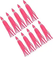 Soft Squid Skirts, Lifelike Eyes PVC Octopus Fishing Lures Baits for Offshore Fishing, Salmon Tuna Kingfish