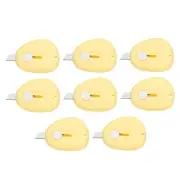 8 Pcs Mini Box Cutters Retractable, Small Utility Knife Letter Opener, Yellow