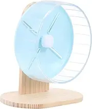 Toddmomy 1 Set Silent Hamster Wheel Quiet Exercise Spinner for Hamsters Gerbils and Chinchillas Transparent Design with Stand Pet Exercising Tool and Accessory