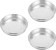 iplusmile 3pcs Versatile Home Kitchen Grain Sifter Stainless Steel Mesh Screen for Soil Strainer