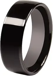 CNICK Tesla Smart Ring Accessories: Ceramic Ring for Model 3 and Model Y to Replace Key Card Key fob. (7.5, Black)