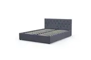 Milano King Single Capri Luxury Gas Lift Storage Bed w/ Headboard M3 Charcoal