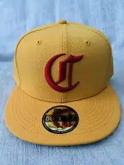New Era Cincinnati Reds 1890 Logo Jordan Yellow Gold 59Fifty 5950 7 5/8 Hat Cap