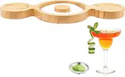 Salt Rimmer | Margarita Salt Sugar Drink Container Wooden | Bartender's Cocktail Practical Tools for Efficiency and Elegance in Mixology