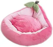 Dog Bed Pet Dog Bed for Large Big Small Dog Cat House Cute Shape Crystal Velvet Mat Sofa Dog Cat House Pet Bed (Color : Pink, Size : 45cm)