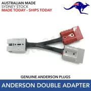 Anderson Plug (GENUINE) Grey/Red/Grey Double Adaptor 12V 50A 6mm