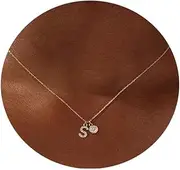 [ZHENYVLZ] Initial Necklace for Women Dainty 14k Gold Plated Letter A-Z CZ Necklace Pendant Personalized Monogram Name Cute Initial Choker Necklace for Girls Jewelry
