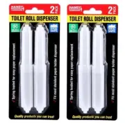 4PK Toilet Roll Paper Dispenser Handy Hardware Plastic