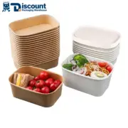 Disposable Kraft Paper Bowls Bento Box Takeaway Food Packaging Container ECO AU