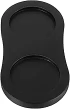 Gatuida Elegant Wooden Pepper Salt Rest 2 Slot Tray for Kitchen Storage Condiment Holder
