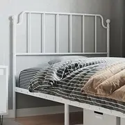 Metal Headboard White 107 cm King Single Bedroom Accessories