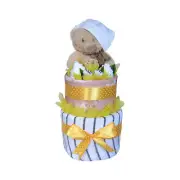 Deluxe Teddy Bear Unisex Baby Double Layer Nappy Cake | Baby Hampers Melbourne