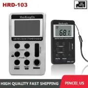 HRD-103 AM FM Radio Mini Radio Portable Pocket Radio W/ LCD Display pe66