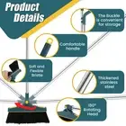 4Pcs Broom and Dustpan Set with Floor Squeegee Rectangular Brush with Long PriWK