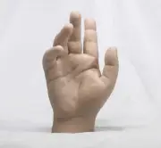 Pose-able Righ Silicone Robust Male Mannequin Hand - Light Skintone- Display Mod