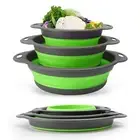 Collapsible Colander Set of 3 - Space Saving Colander for Kitchen - 9.4 inch,...