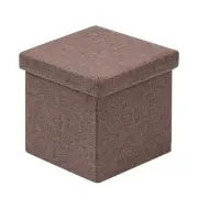 B FSOBEIIALEO Storage Ottoman Cube, Linen Small Coffee Table, Foot Rest Stool