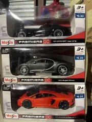 MAISTO PREMIERE DC ,LAMBORGHINI AVENTADOR,BUGATTI,VIPER GTS 1:24 New