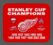 Detroit Red Wings Stanley Cup Championship Banner Mouse Pad Item#357