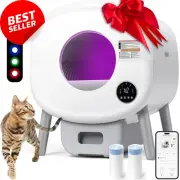 Automatic Self-Cleaning Cat Litter Box 76L with App Control and Odor Lock