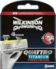 Quattro Titanium by Wilkinson Sword Precision Blades x 8