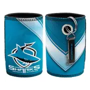 Cronulla Sharks NRL Bottle Opener Keyring and Beer Can Bottle Cooler Stubby Holder