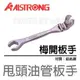 【米勒線上購物】梅開板手 ALSTRONG 甩頭油管板手 鉻釩鋼 甩頭端特殊仰角度 6 7 8 9 10 mm