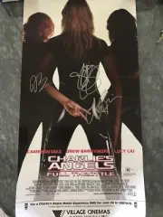 Charlie’s Angels Full Throttle Cast Signed Original Daybill With COA