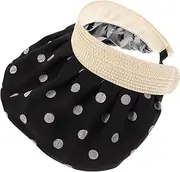 [BESPORTBLE] Women's Visor Summer Hat Wide Sun Caps Foldable Cool Ladies Oversized Visors Floppy Big Brim Woman for Sun Protection Caps Sun Visor Beige Nylon